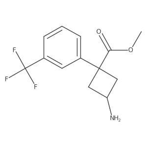 Methyl 3-amino-1-[3-(trifluoromethyl)phenyl]cyclobutane-1-carboxylate Structure