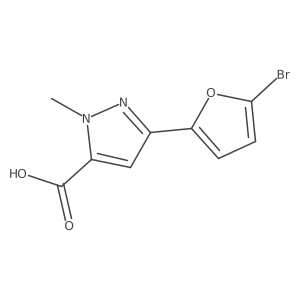 3-(5-bromofuran-2-yl)-1-methyl-1H-pyrazole-5-carboxylic acid Structure
