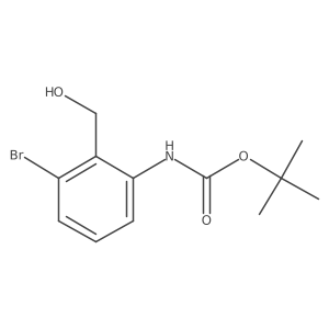 tert-butyl N-[3-bromo-2-(hydroxymethyl)phenyl]carbamate结构式