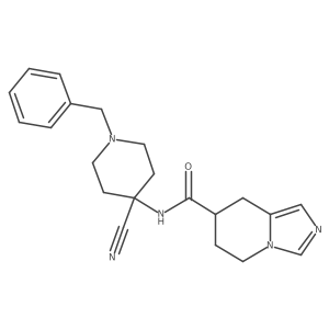 N-(1-Benzyl-4-cyanopiperidin-4-yl)-5,6,7,8-tetrahydroimidazo[1,5-a]pyridine-7-carboxamide结构式