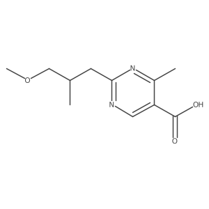 2-(3-Methoxy-2-methylpropyl)-4-methylpyrimidine-5-carboxylic acid Structure