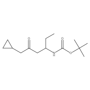 tert-butyl N-(6-cyclopropyl-5-oxohexan-3-yl)carbamate Structure