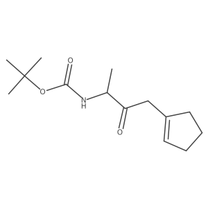 tert-butyl N-[4-(cyclopent-1-en-1-yl)-3-oxobutan-2-yl]carbamate结构式