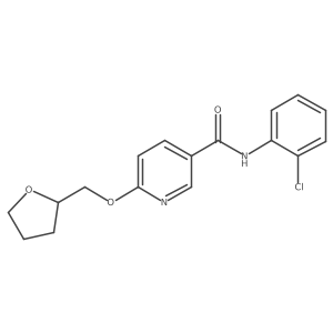 N-(2-chlorophenyl)-6-((tetrahydrofuran-2-yl)methoxy)nicotinamide Structure