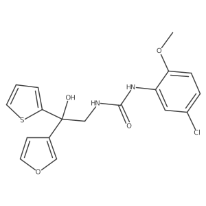 1-(5-Chloro-2-methoxyphenyl)-3-(2-(furan-3-yl)-2-hydroxy-2-(thiophen-2-yl)ethyl)urea结构式