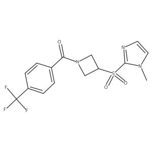(3-((1-methyl-1H-imidazol-2-yl)sulfonyl)azetidin-1-yl)(4-(trifluoromethyl)phenyl)methanone Structure