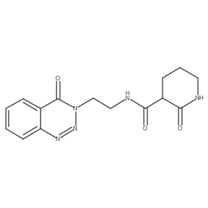 2-oxo-N-[2-(4-oxo-1,2,3-benzotriazin-3-yl)ethyl]piperidine-3-carboxamide Structure
