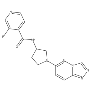 N-(1-([1,2,4]triazolo[4,3-b]pyridazin-6-yl)pyrrolidin-3-yl)-3-fluoroisonicotinamide Structure