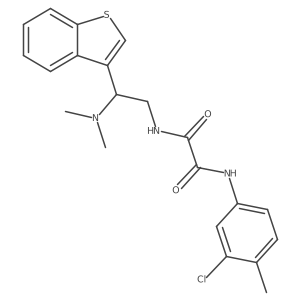 N1-(2-(benzo[b]thiophen-3-yl)-2-(dimethylamino)ethyl)-N2-(3-chloro-4-methylphenyl)oxalamide结构式