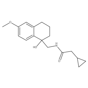 2-cyclopropyl-N-((1-hydroxy-6-methoxy-1,2,3,4-tetrahydronaphthalen-1-yl)methyl)acetamide结构式