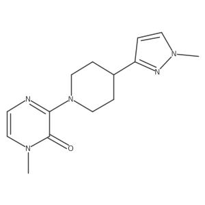 1-methyl-3-(4-(1-methyl-1H-pyrazol-3-yl)piperidin-1-yl)pyrazin-2(1H)-one Structure