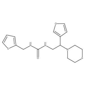 1-(2-(Furan-3-yl)-2-thiomorpholinoethyl)-3-(thiophen-2-ylmethyl)urea结构式