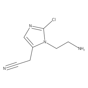 2-[1-(2-Aminoethyl)-2-chloro-1H-imidazol-5-yl]acetonitrile结构式