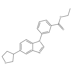5-(3-Tetrahydrofuranyl)-1-(3-(ethoxycarbonyl)phenyl)benzimidazole Structure