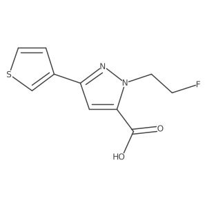 1-(2-fluoroethyl)-3-(thiophen-3-yl)-1H-pyrazole-5-carboxylic acid Structure