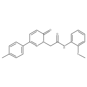 N-(2-(methylthio)phenyl)-2-(6-oxo-3-(p-tolyl)pyridazin-1(6H)-yl)acetamide Structure