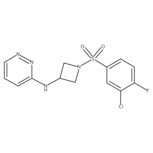 N-[1-(3-chloro-4-fluorobenzenesulfonyl)azetidin-3-yl]pyridazin-3-amine Structure