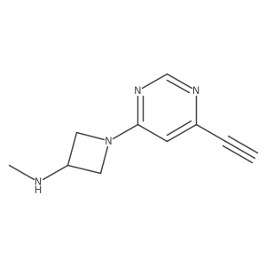 1-(6-ethynylpyrimidin-4-yl)-N-methylazetidin-3-amine结构式