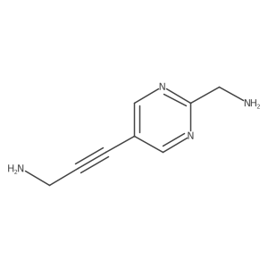 3-[2-(Aminomethyl)pyrimidin-5-yl]prop-2-yn-1-amine Structure