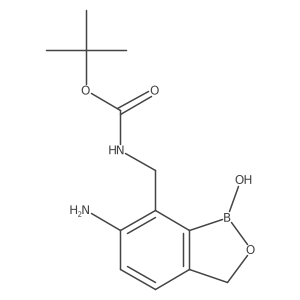 Tert-butyl ((6-amino-1-hydroxy-1,3-dihydrobenzo[c][1,2]oxaborol-7-yl)methyl)carbamate Structure