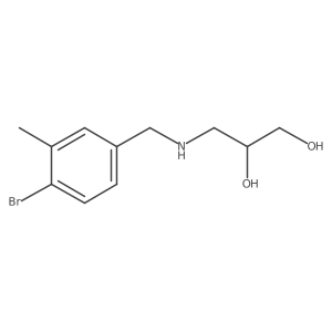 (2R)-3-{[(4-bromo-3-methylphenyl)methyl]amino}propane-1,2-diol结构式