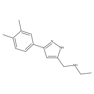 {[5-(3,4-dimethylphenyl)-1H-pyrazol-3-yl]methyl}(ethyl)amine结构式