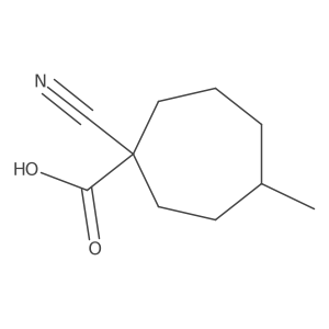 1-Cyano-4-methylcycloheptane-1-carboxylic acid结构式