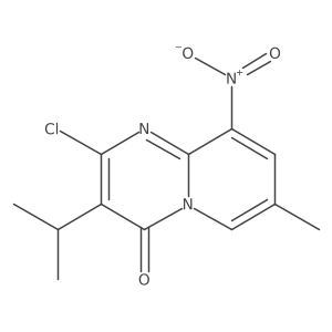 2-chloro-7-methyl-9-nitro-3-(propan-2-yl)-4H-pyrido[1,2-a]pyrimidin-4-one结构式