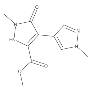 methyl 5-hydroxy-1-methyl-4-(1-methyl-1H-pyrazol-4-yl)-1H-pyrazole-3-carboxylate Structure