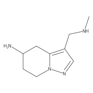 3-[(methylamino)methyl]-4H,5H,6H,7H-pyrazolo[1,5-a]pyridin-5-amine结构式
