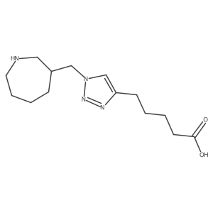 5-{1-[(azepan-3-yl)methyl]-1H-1,2,3-triazol-4-yl}pentanoic acid结构式