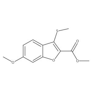 Methyl 6-methoxy-3-(methylsulfanyl)-1-benzofuran-2-carboxylate结构式