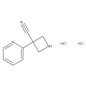 3-(Pyridin-2-yl)azetidine-3-carbonitrile dihydrochloride结构式