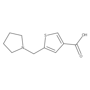 5-(1-pyrrolidinylmethyl)-3-Thiophenecarboxylic acid结构式