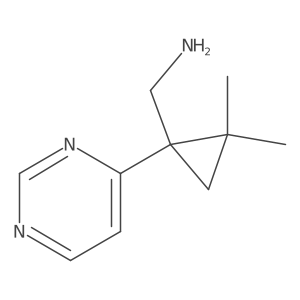 [2,2-Dimethyl-1-(pyrimidin-4-yl)cyclopropyl]methanamine Structure
