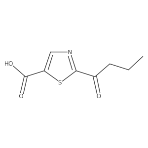 2-Butanoyl-1,3-thiazole-5-carboxylic acid结构式