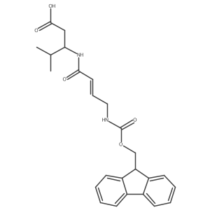 (3S)-3-[4-({[(9H-fluoren-9-yl)methoxy]carbonyl}amino)but-2-enamido]-4-methylpentanoic acid结构式