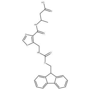 (3S)-3-({5-[({[(9H-fluoren-9-yl)methoxy]carbonyl}amino)methyl]-1,3-oxazol-4-yl}formamido)butanoic acid结构式