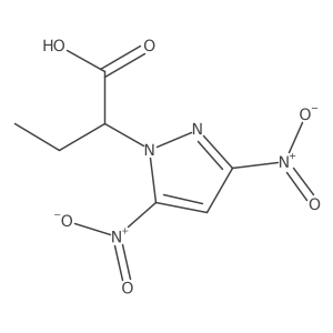 2-(3,5-Dinitro-1H-pyrazol-1-yl)butanoic acid结构式