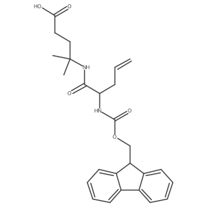 4-[2-({[(9H-fluoren-9-yl)methoxy]carbonyl}amino)pent-4-enamido]-4-methylpentanoic acid Structure