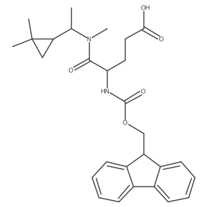 4-{[1-(2,2-dimethylcyclopropyl)ethyl](methyl)carbamoyl}-4-({[(9H-fluoren-9-yl)methoxy]carbonyl}amino)butanoic acid结构式