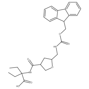 2-ethyl-2-({5-[({[(9H-fluoren-9-yl)methoxy]carbonyl}amino)methyl]oxolan-3-yl}formamido)butanoic acid Structure