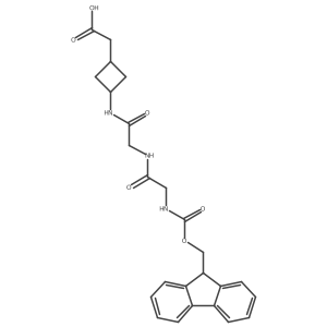 2-(3-{2-[2-({[(9H-fluoren-9-yl)methoxy]carbonyl}amino)acetamido]acetamido}cyclobutyl)acetic acid结构式