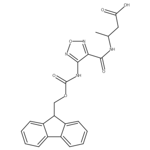 3-{[4-({[(9H-fluoren-9-yl)methoxy]carbonyl}amino)-1,2,5-oxadiazol-3-yl]formamido}butanoic acid Structure