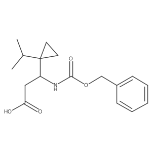 3-{[(Benzyloxy)carbonyl]amino}-3-[1-(propan-2-yl)cyclopropyl]propanoic acid结构式