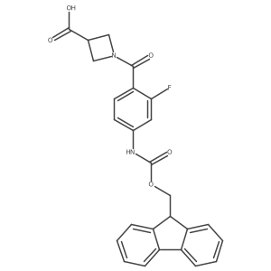 1-[4-({[(9H-fluoren-9-yl)methoxy]carbonyl}amino)-2-fluorobenzoyl]azetidine-3-carboxylic acid Structure