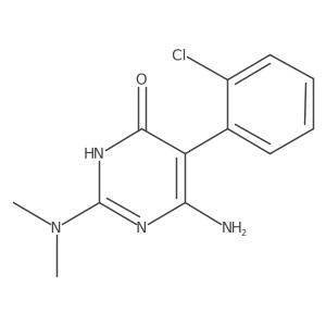 6-Amino-5-(2-chlorophenyl)-2-(dimethylamino)-3,4-dihydropyrimidin-4-one Structure