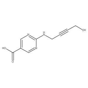 2-[(4-Hydroxybut-2-yn-1-yl)amino]pyrimidine-5-carboxylic acid结构式