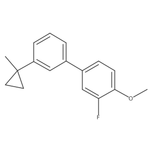 2-Fluoro-1-methoxy-4-[3-(1-methylcyclopropyl)phenyl]benzene结构式
