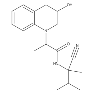 N-(1-cyano-1,2-dimethylpropyl)-2-(3-hydroxy-1,2,3,4-tetrahydroquinolin-1-yl)propanamide结构式
